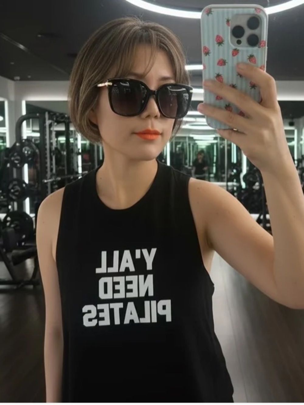 “Y’ALL NEED PILATES” Black Tank Top